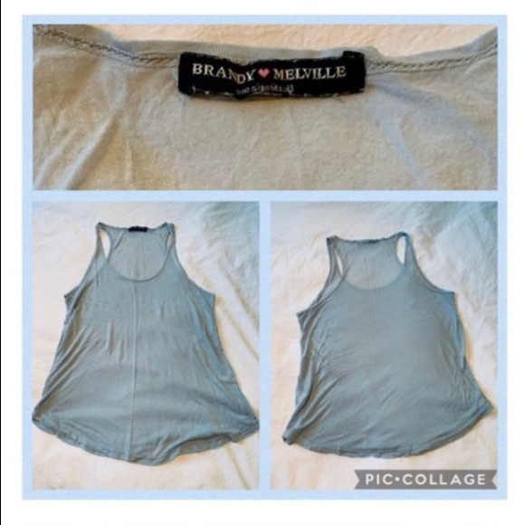 Brandy Melville blue tank top. Size small. Smoke free home. Soft & comfortable!